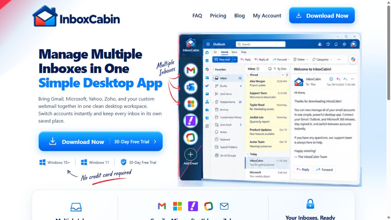 InboxCabin | Multiple Inboxes. One Simple Desktop App. preview