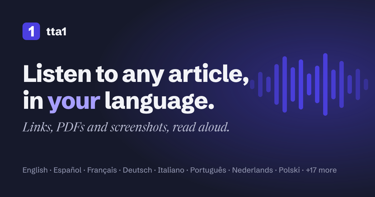 Text to speech for articles, X threads and PDFs | tta1 preview