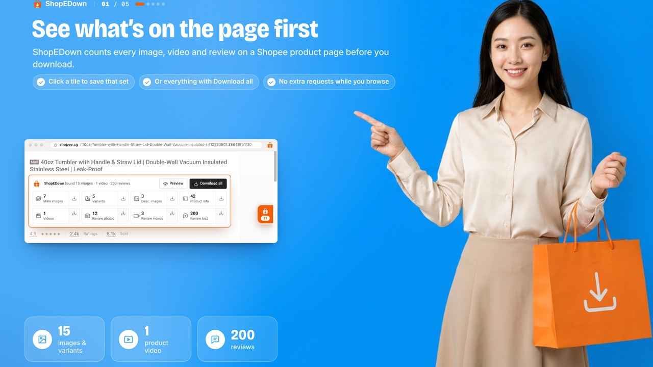 Shopee Downloader – Images & Videos Without Watermark preview