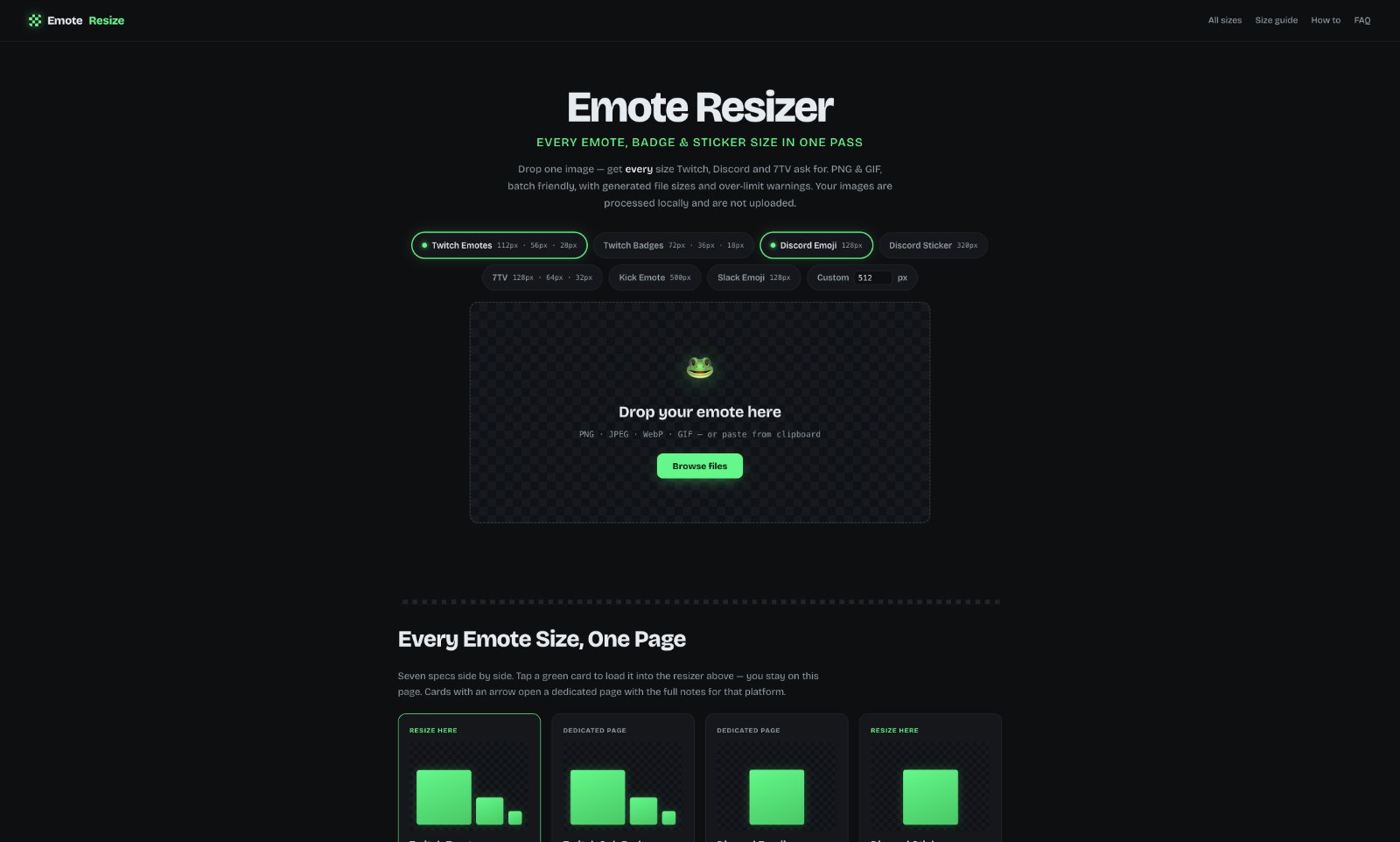 Emote Resizer — Free Twitch & Discord Emote Resizer preview