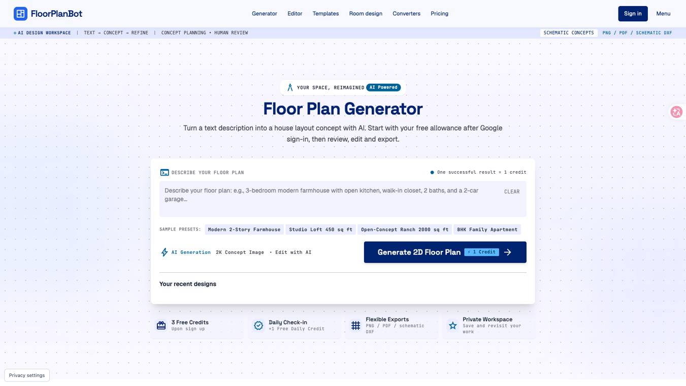 Floor Plan Generator (2026) – Free AI House Layout Creator preview