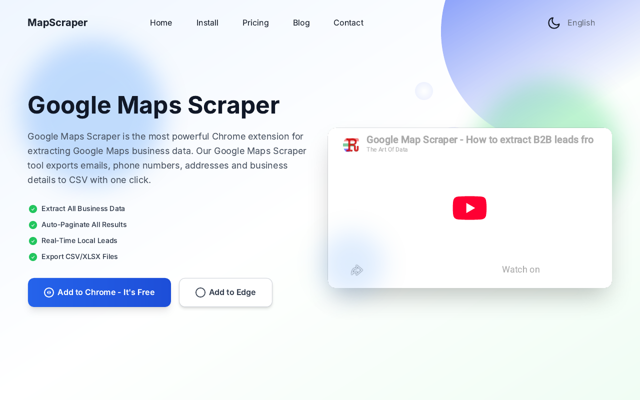 Google Maps Scraper - Extract Business Leads | Free Chrome Extension preview