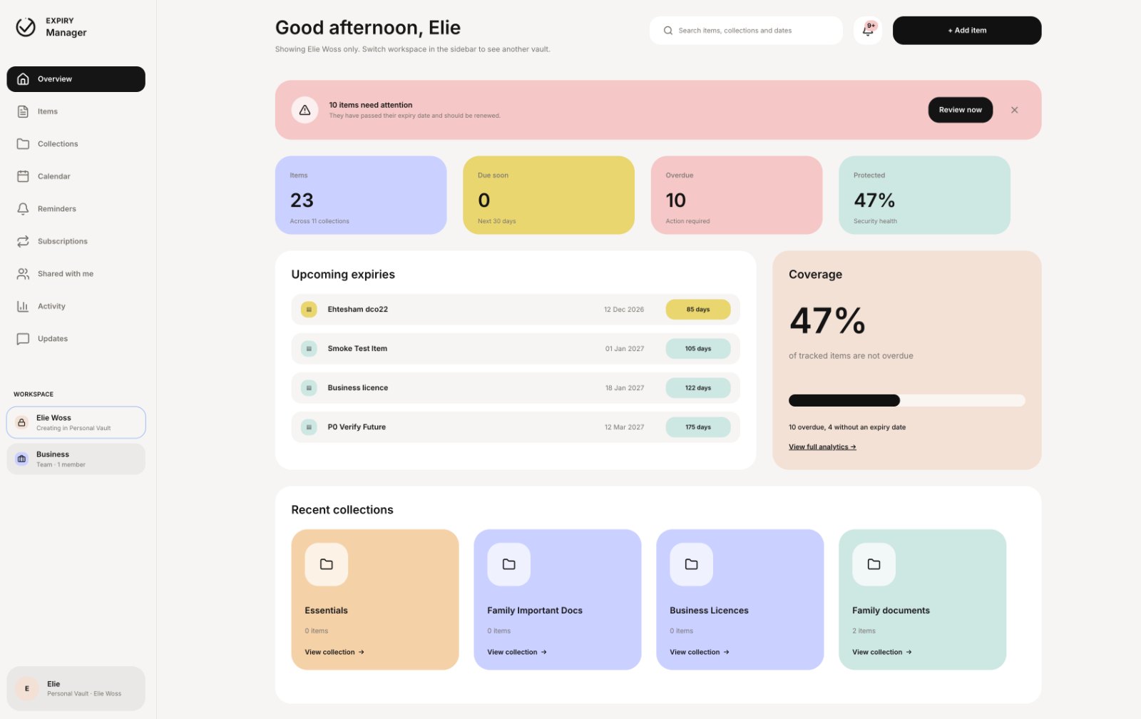 Expiry Manager preview